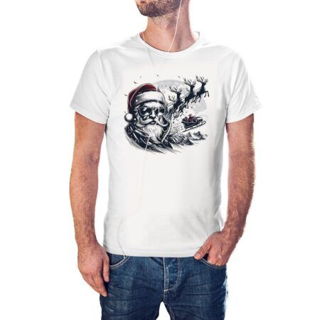 Camiseta Papa Noel con Gafas de Sol color blanco