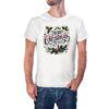 Camiseta Merry Christmas Decoración color blanco