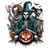 Diseño Bruja, Payaso y Arlequín Terroríficos