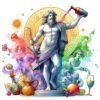 Diseño Dios Griego Dionisio Acuarela Diseño Dios Griego Dionisio Acuarela