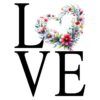 Diseño Love Corazón Floral