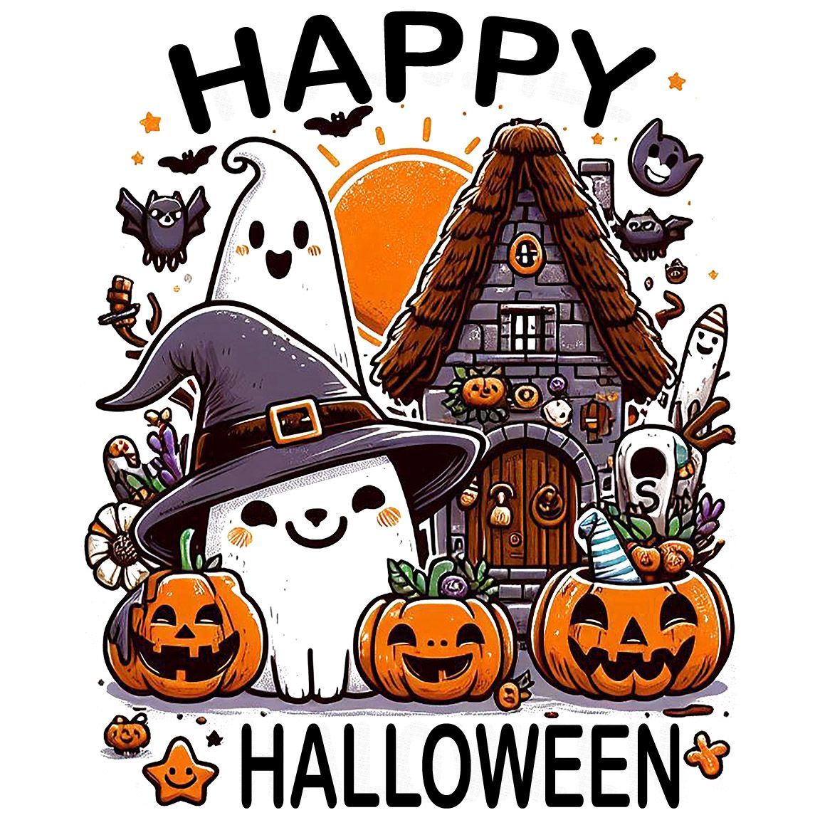 Diseño Happy Halloween Gatito