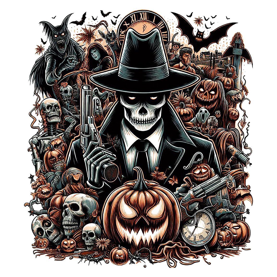 Diseño Calavera Mafiosa Diseño Calavera Mafiosa