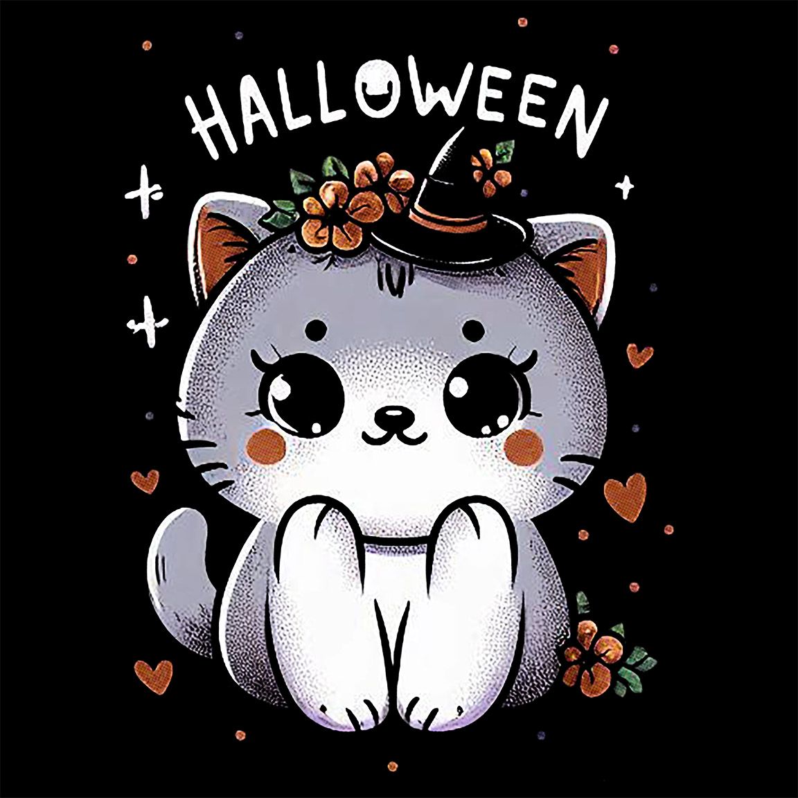 Diseño Gatita Brujita Halloween