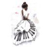 Diseño Chica con Falda Piano