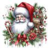 Diseño Santa Claus Floral