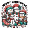 Diseño Familia Muñecos de Nieve Merry Christmas Diseño Familia Muñecos de Nieve Merry Christmas