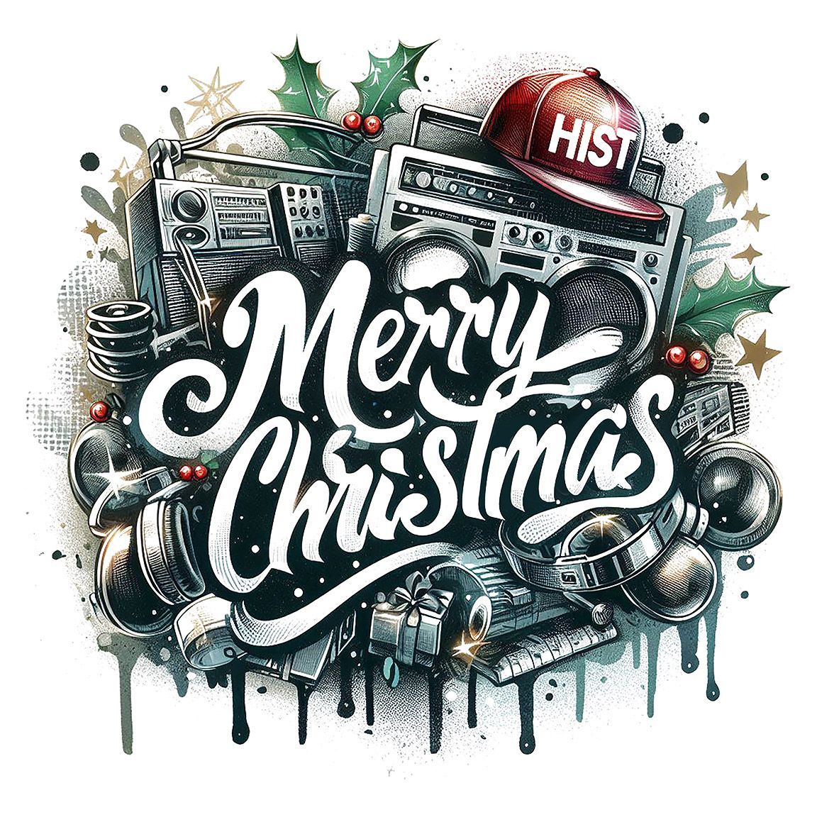 Diseño Merry Christmas Hip Hop