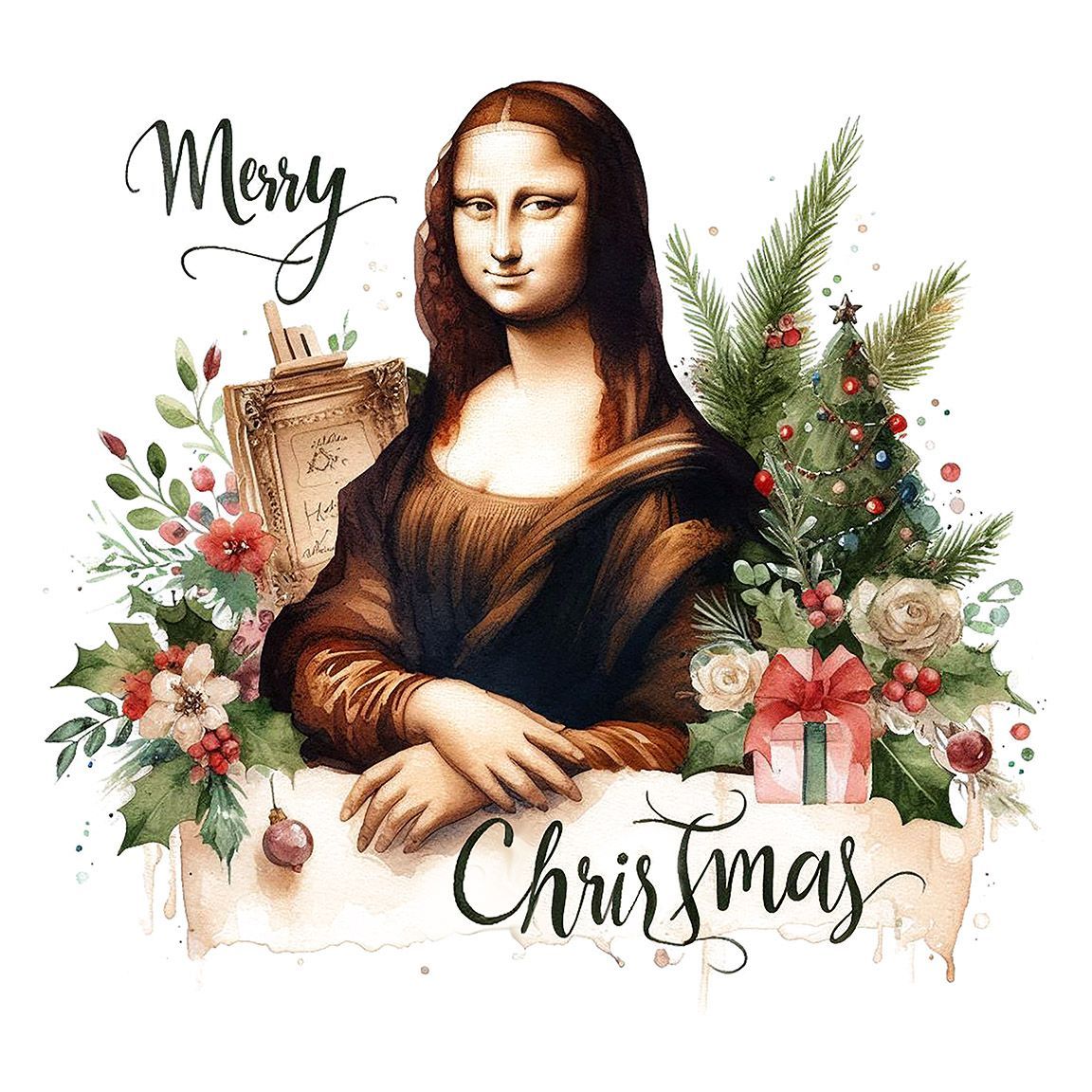 Diseño Mona Lisa Merry Christmas