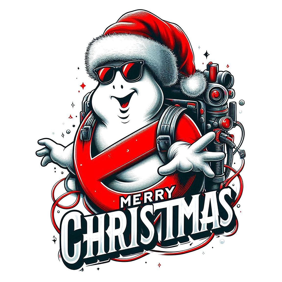 Diseño Merry Christmas Ghostbusters Diseño Merry Christmas Ghostbusters