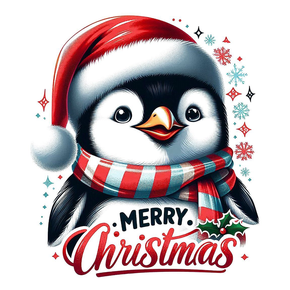 Diseño Pingüino Merry Christmas