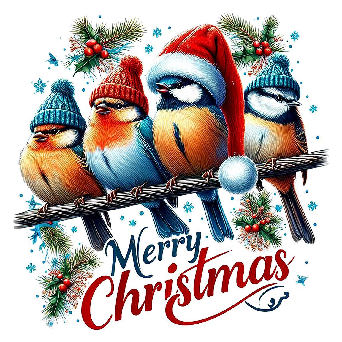 Diseño Pajaritos Merry Christmas Diseño Pajaritos Merry Christmas