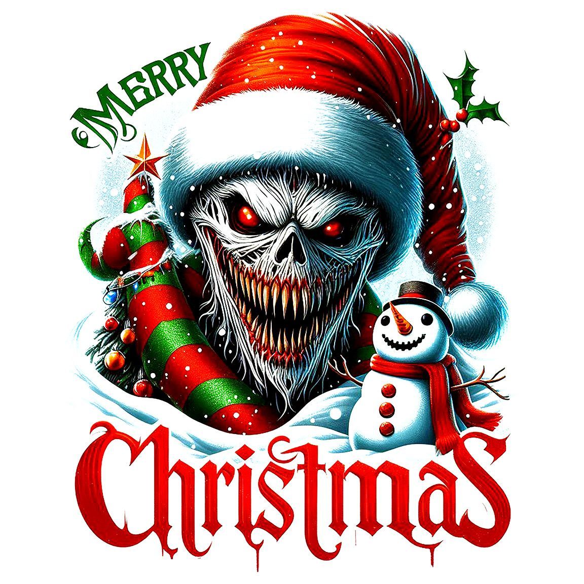 Diseño Scary Snowman Merry Christmas