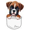 Diseño Cachorrito Bóxer en Bolsillo