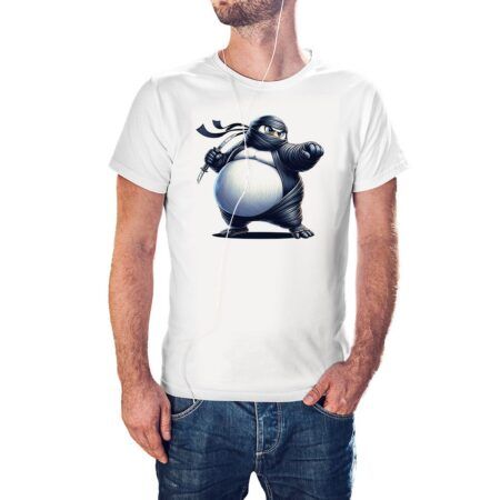 Camiseta Pingüino Ninja color blanco