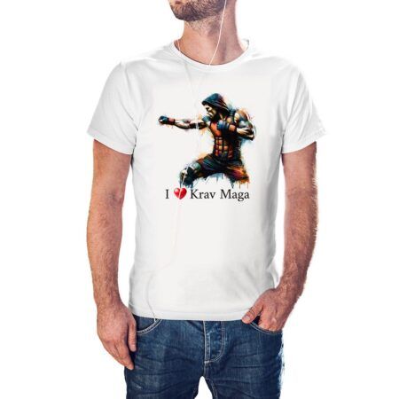 Camiseta I Love Krav Maga color blanco