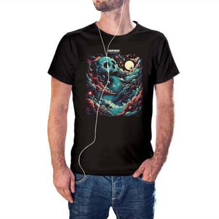 Camiseta Skull Waterfall Nightmare color negro
