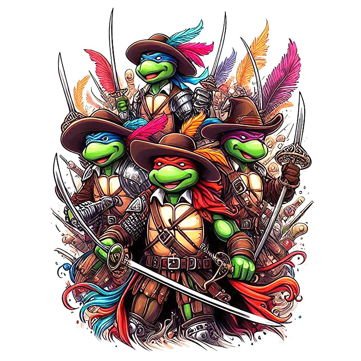 Diseño Tortugas Mosqueteros Diseño Tortugas Mosqueteros