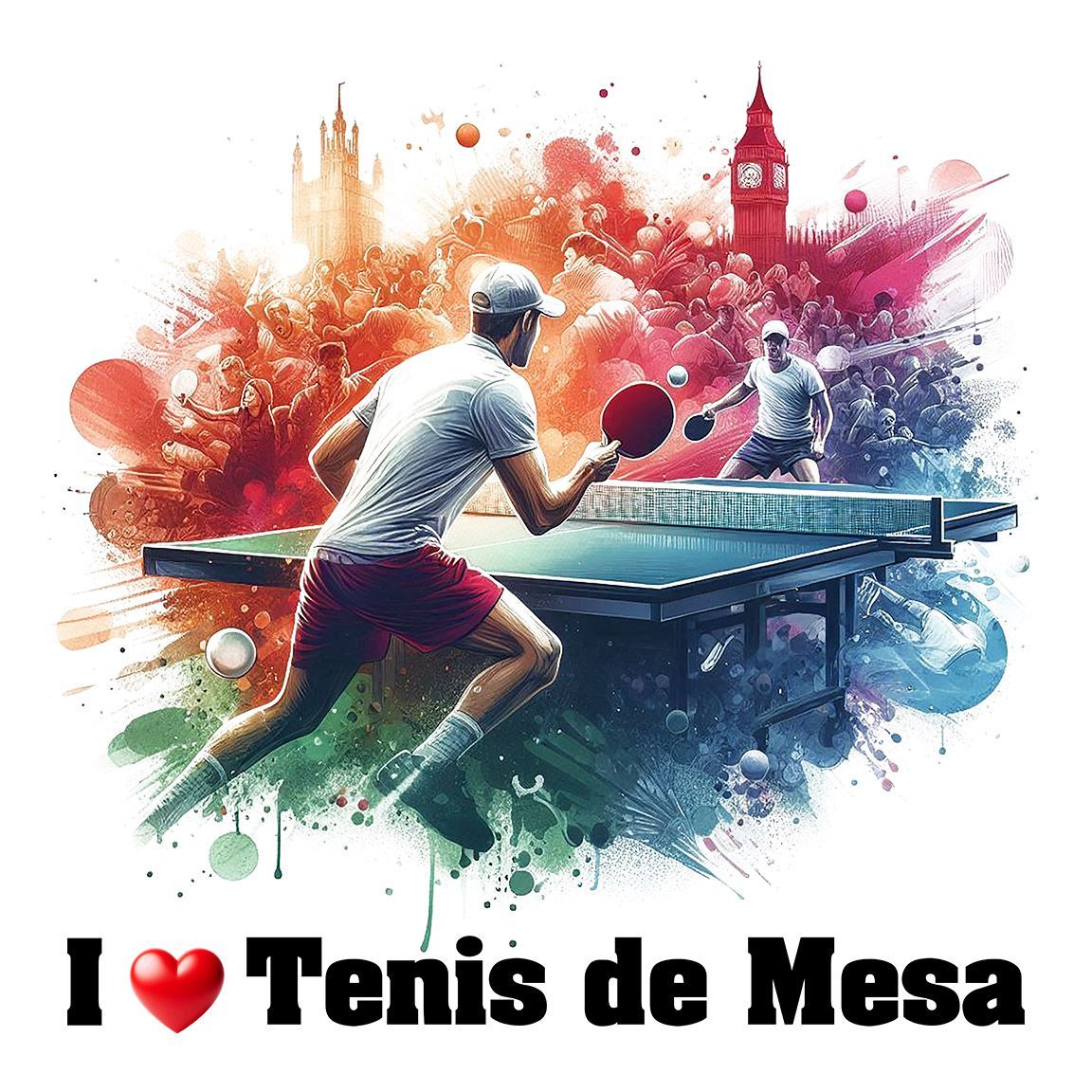 Diseño I Love Tenis de Mesa