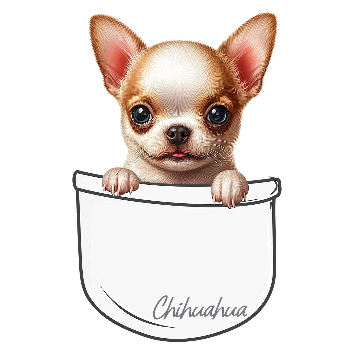 Diseño Cachorrito Chiuahua en Bolsillo