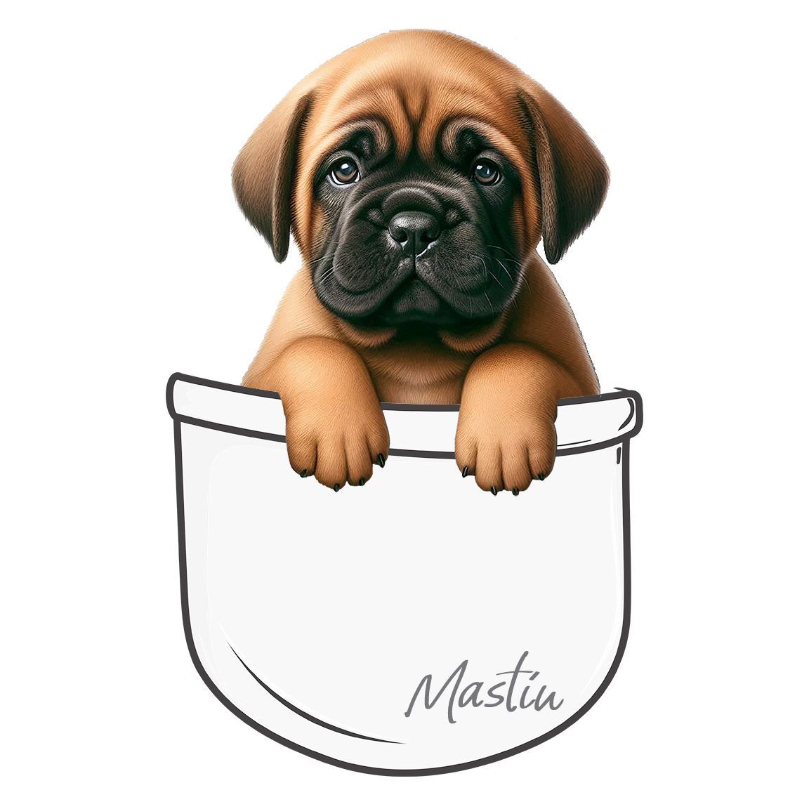 Diseño Cachorrito Mastín en Bolsillo