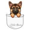 Diseño Cachorrito Pastor Alemán en Bolsillo
