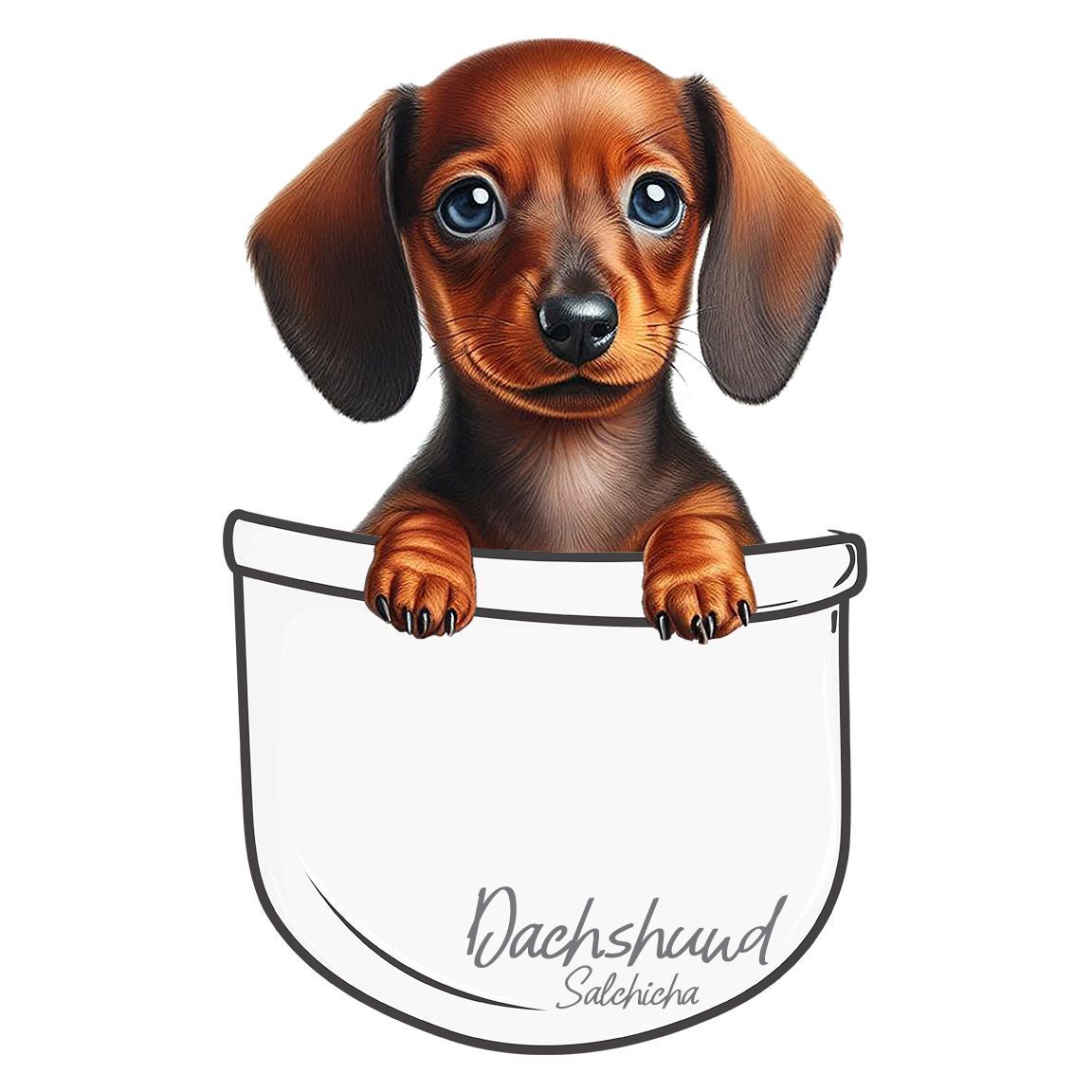 Diseño Cachorrito Dachshund (Salchicha) en Bolsillo