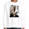Sudadera básica Albert Einstein Tattoo color blanco