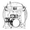 Diseño hombre Vitruvio batería