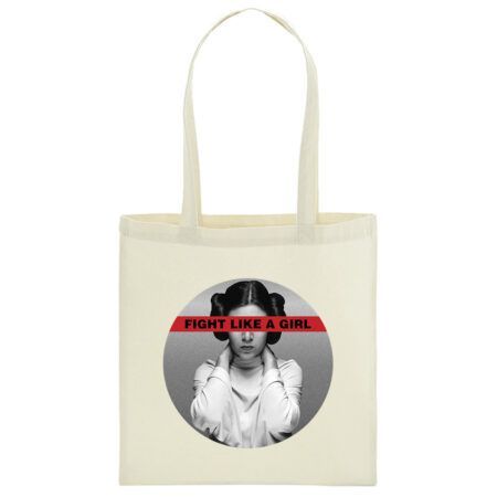 Bolsa bandolera Fight Like a Girl color natural