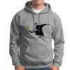 Sudadera capucha lanzador de flores color gis jaspeado