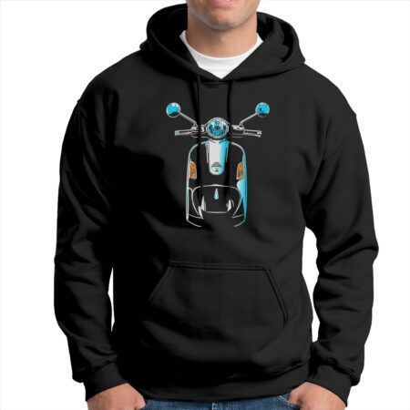 Sudadera Scooter Clásico frontal color negro