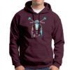 Sudadera Scooter Clásico frontal color burdeos