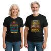 Camiseta unisex mejor abuelo/abuela del mundo color negro