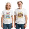 Camiseta unisex mejor abuelo/abuela del mundo color blanco